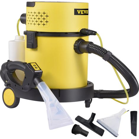 Aspiradora para sólidos y líquidos, capacidad de 20 litros, potencia de 1200 W, voltaje de 230 V, potencia de succión de 17 kPa, diseño compacto. (1/5)