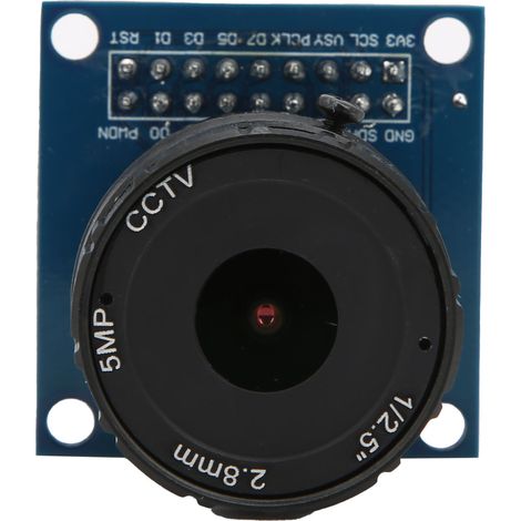 Module Caméra 5MP OV7670 avec Support Métal CS Ajustable Macro 2.8mm Mise au Point pour Développement DIY (1/5)