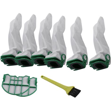 Sacs remplacement 6 pièces convient pour 2 pièces filtre HEPA pour aspirateur Kobold VB100