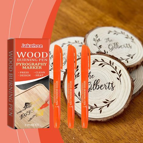Woodburning pen, artist marker, woodburning pen for wood, marker with burning effect – set of 3 (1/5)