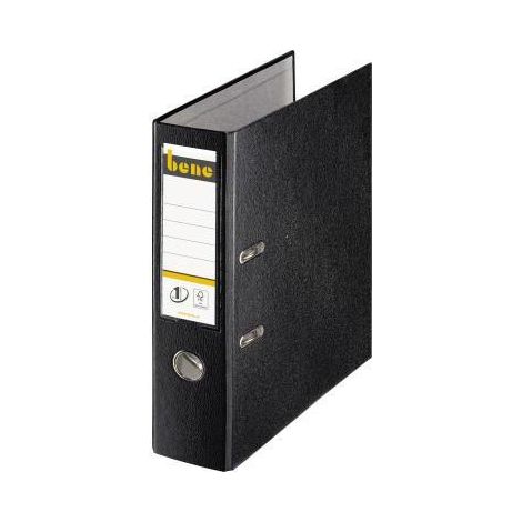 Ordner 80mm DIN A4 Werkstoff: Graupappe recycelt Material der Kaschierung außen: Polypropylen Material der Kaschierung innen: Papier recycelt schwarz (1/4)