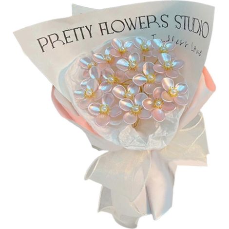 Bouquet de fleurs de magnolia artificielles à faire soi-même, résistantes, avec papier d'emballage fleuri, cadeau de Noël, centre de table, fait main. Fleurs artificielles durables, cadeau de Noël, bo (1/5)