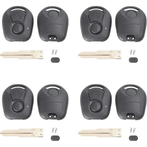 4 coques de clé télécommande à 2 boutons pour Ssangyong Actyon Kyron Rexton, lame non taillée, boîtier de remplacement, A (1/5)