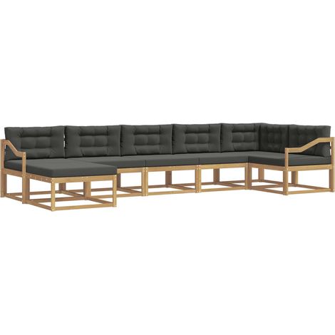 Outdoor Sofa Set with Cushion 7 pcs White and Anthracite vidaXL (1/5)