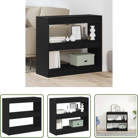 Rangement salon - Bibliothèque 2 pcs Chêne noir 80 x 30 x 72 cm Bois d'ingénierie (1/5)