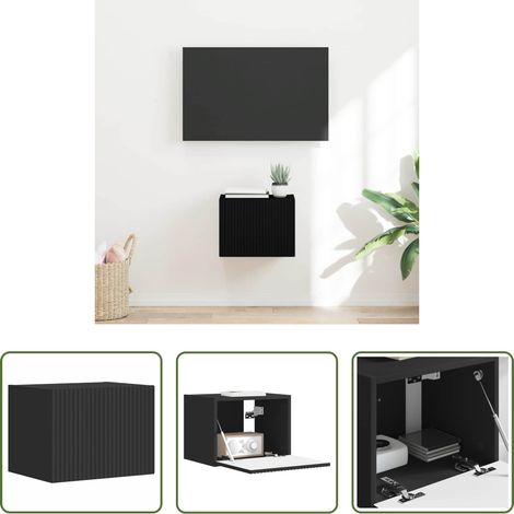 vidaXL Wandregal - TV-Wandschrank Schwarz 60 x 31 x 29,5 cm Holzwerkstoff (1/5)