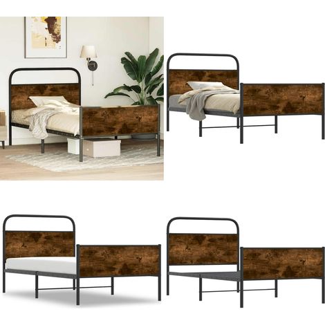 vidaXL Cadre de lit sans matelas 100x190 cm chêne sonoma
