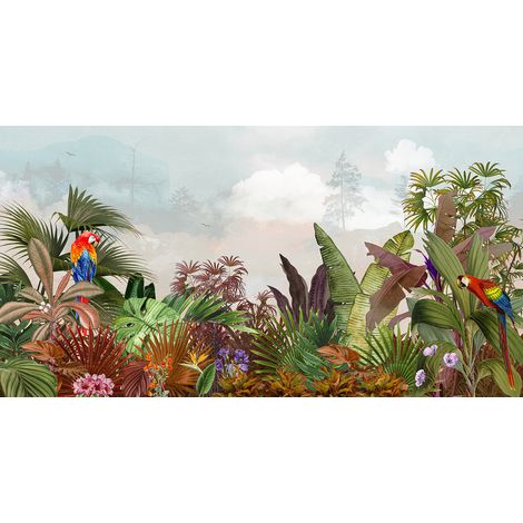 Papier peint panoramique - Plantes tropicales - 130 cm x 68 cm (1/2)