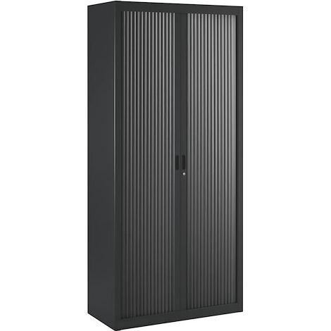 Armoire à rideaux démontables Economique 195 x 90 cm noir-noir - Maxiburo