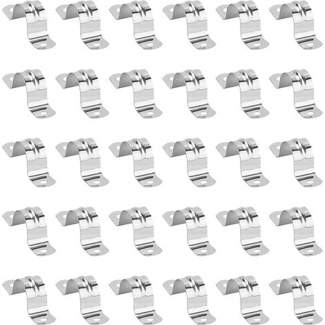 30 x 25 mm Hose Clamps, 304 Stainless Steel Saddle Clips, U-Shaped Clamp Holder for Tube Fixing (1/5)