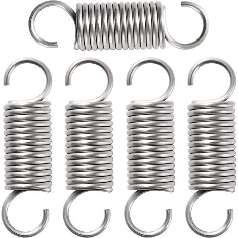 5 Pièces 2.5 20 70 mm Ressort de Traction, Ressorts de Tension en Acier Inoxydable, Ressorts de Tension à Double Crochet, pour Tentes, Auvents, Caravanes (1/5)