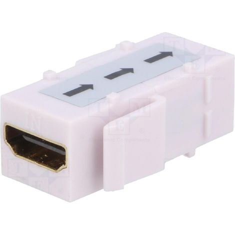 Coupleur Keystone HDMI avec repeteur - Blanc