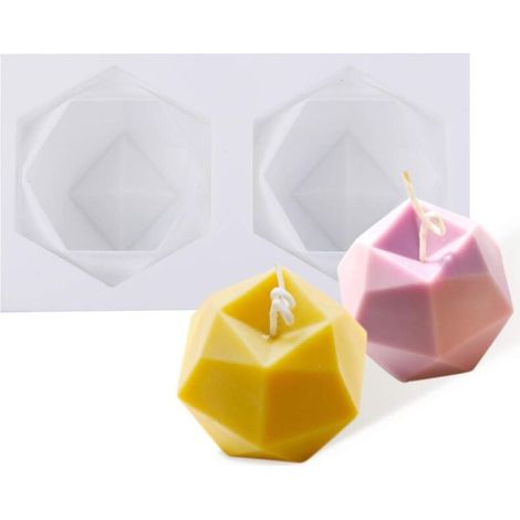 Moule en silicone pour bougie d'aromathérapie 3D faite main, pour créations artisanales.
