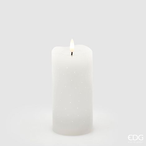 EDG Enzo De Gasperi Candela Led Starry con Moccolo H 15 Cm D 7,5 Cm IP20 Avorio