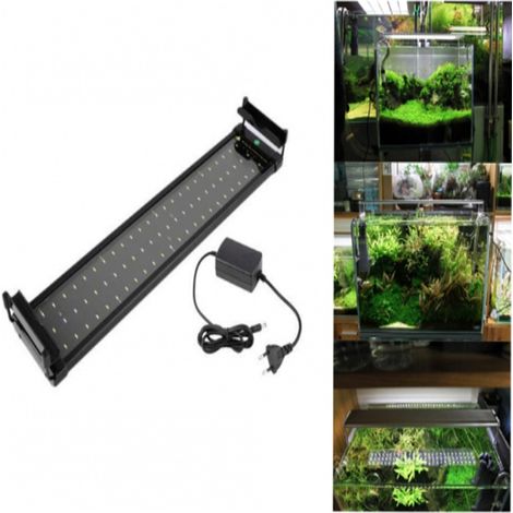 TrAdE Shop Traesio - Lampada 36w Plafoniera Allungabile Estendibile 72 Led Per Acquario 80-100cm -