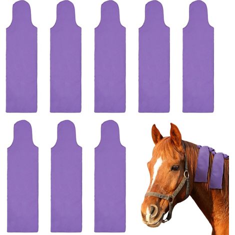 Lot de 8 sacs de protection pour queue de cheval - Violet - Pour entretien quotidien, écurie et présentation (1/5)