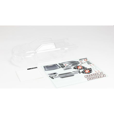 1-10 Clear Body with Decals and Window Masks: KRATON 4X4 BLX