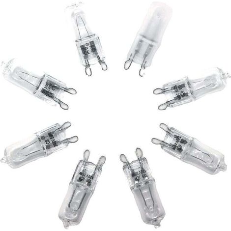10er-Pack G9 230V 20W klare Halogen-Ersatzlampen für breiten Abstrahlwinkel, warmweiß 2700K (1/5)