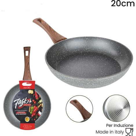 Trade Shop - Pan De Recubrimiento Anti-resistente A Los Arañazos Para La Manija De Madera De Inducción De ø 18 A 26 Cm -     -diámetro 20cm  -