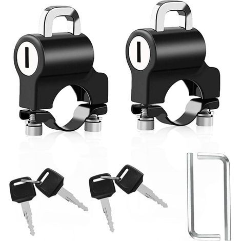 Antivol de casque de moto, accessoire pour casque de moto, antivol de casque avec clés, cadenas de sécurité (lot de 2) (1/5)
