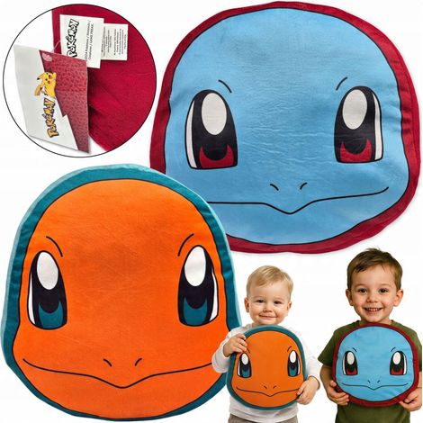Set di due cuscini in velluto originali di Charmander e Squirtle dei Pokémon. (1/5)