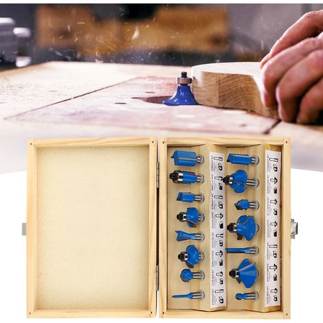 15-teiliges Fräserset für Holzbearbeitung, Zubehör für Fräsmaschinen, YG8-Hartmetallklinge (1/5)