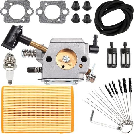 Kit de carburateur BR420 BR400 pour Stihl SR320 SR340 SR380 SR400 SR420 BR320 BR340 BR380 BR400 BR420 Ventilateur à Dos, avec Filtre à air Filtre de Ligne de Carburant Spark Plg (1/5)
