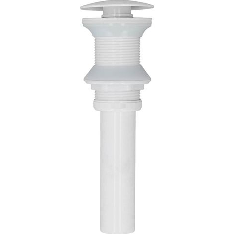 Bouchon de vidage à pression pour évier de salle de bain, design anti-odeurs et sans trou, blanc. (1/5)