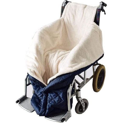 Gemütlich für Erwachsene Winter-Winddichter Rollstuhl-Wärmerbezug Rollstuhl-Kuscheldecke mit Reißverschluss Rollstuhl-Decke Winter-Bein-Fuß-Rücken-Wärmetasche für ältere Patienten mit Erkältung