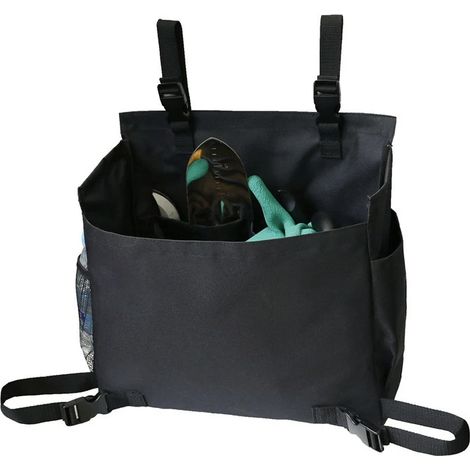Sac de rangement pour accessoires de tondeuse à gazon manuelle d'extérieur (noir) (1/4)