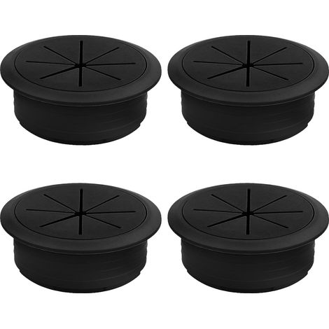 Passe Câble en Plastique, 4 Pièces Couvercle de Filetage de Câble 50mm Oeillets de Trou de Câble Passe Cable Bureau Pour les Meubles de Bureau Table Bureau d'ordinateu (1/5)