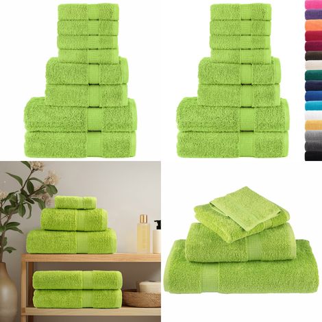 8 tlg. Premium-Handtuch-Set SOLUND Apfelgrün 600 g/m² - Baumwolle - Handtücher - Badtextilien - Duschtuch - Gastesetuch - Home & Living (1/5)