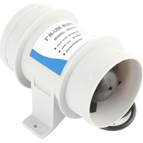 Souffleur en ligne silencieux 12 V de 3 pouces 2025 pour cale marine, idéal pour yachts et bateaux (circulation d'air). (1/5)