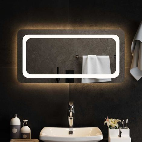 LED-Badspiegel 80x40 cm vidaXL