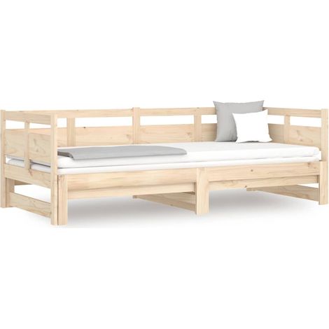 Maison Exclusive - Lit coulissant sans matelas bois de pin solide 2x(80x200) cm (1/5)