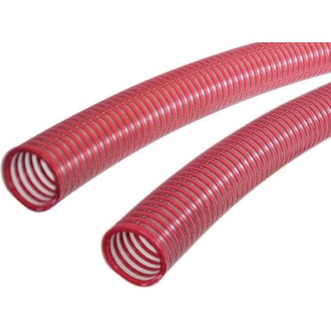 Tubo Per Vino Con Spirale Rinforzata Rossa in PVC ø 50 mm