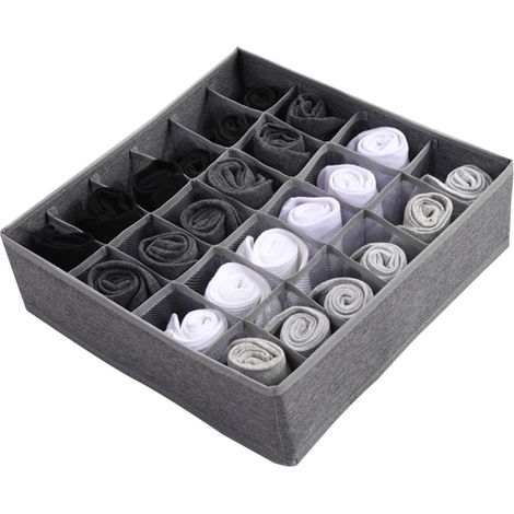 Caja plegable para guardar ropa interior, organizador de cajones de tela Oxford para el hogar, ideal para guardar ropa interior, sujetadores y calcetines. (1/5)