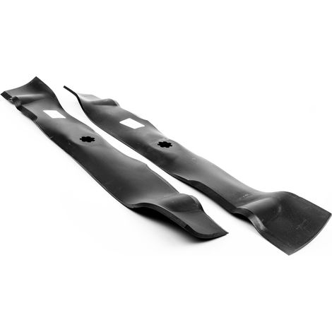 Jardiaffaires – Jeu de lames 545mm pour tondeuse John Deere 107H, X130R, X130H, X155H, X155R – Fixation étoile 7 pointes – Tonte éjection ou mulching