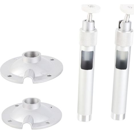 Support pour Caméra Surveillance, 360° Rotatif, En Alliage d'Aluminium, 1/4"M6, Lot de 2, 20cm (1/5)