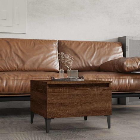 vidaXL Side Table Brown Oak 50x46x35 cm Engineered Wood (1/5)