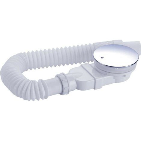 Bonde de douche extra plate 90 mm – Siphon anti-odeurs avec tamis à cheveux – Matériau ABS + chrome – Faible profondeur d'encastrement 59 mm (1/5)