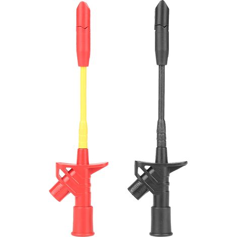 P5005 2 pièces Aiguilles de Test Isolées à Percage Rapide pour Multimètre avec Crochets et Douilles 4mm (1/5)