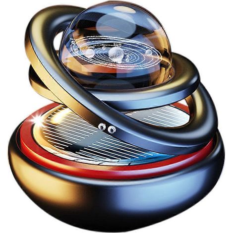 Véhicule de parfum rotatif solaire en alliage d'aluminium, suspension interstellaire, objet de décoration pour la maison, jouet de bureau relaxant -C (1/5)