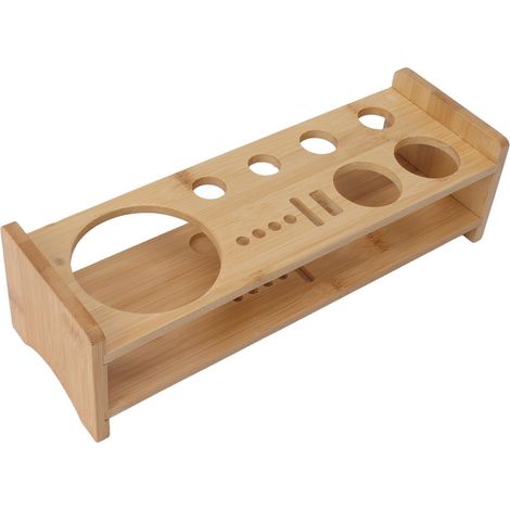 Support de barman grande capacité et peu encombrant en bois de bambou pour ranger les outils de barman à la maison ou au bar.-AquaForge (1/5)