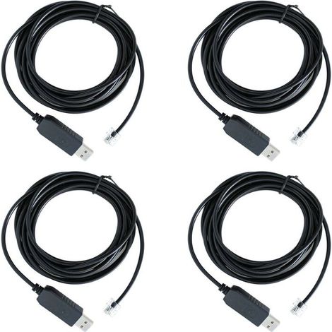 4X câble adaptateur USB vers RJ11/RJ12 6P4C série EQMOD pour monture Az-Pc Connect 1.8 mètres (1/5)