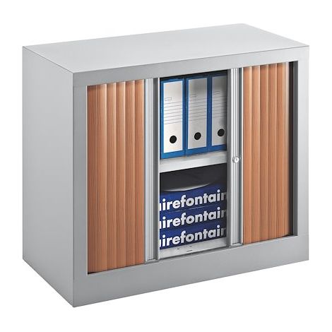 Armoires à rideaux Eco-conçue Décor Monobloc merisier H 70 x L120 (1/2)