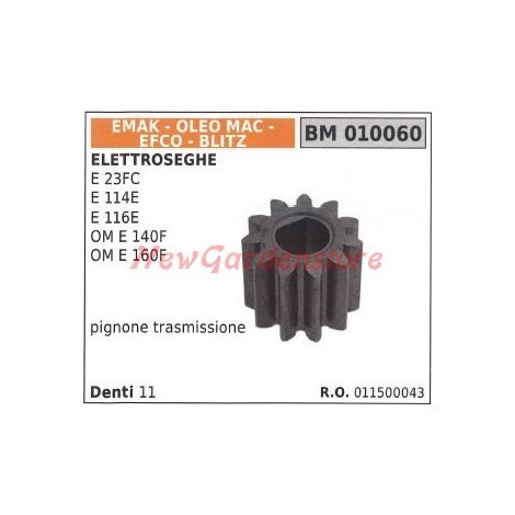Piñón de arrastre EMAK para motosierra E 23FC E 114E E 116E 010060