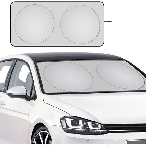 Pare-Soleil Anti-UV Pliant pour Pare-Brise Avant 150 x 70 cm,SL.GT Pare-soleils intérieur Contre Les Rayons UV et la Chaleur dans Votre Voiture (1/5)