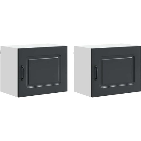 Maison Exclusive - Panel de lavaplatos Kalmar 2 pcs Negro 50 x 31