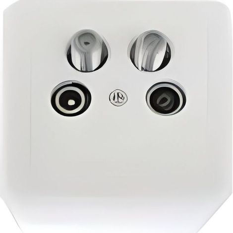 Prise Murale - TRIAX - 2 Sorties - TV/SAT et FM - Découpleur - Norme NF C 90123